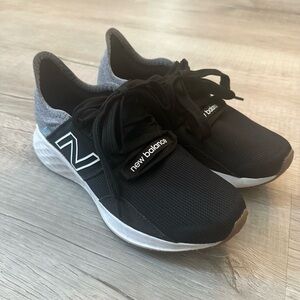 New Balance Kids' Black and Gray Sneakers